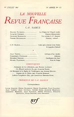 Télécharger le livre :  C.-F. Ramuz N' 175 (Juillet 1967)