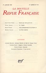 Télécharger le livre :  La Nouvelle Revue Française n° 193 (Janvier 1969)
