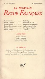 Télécharger le livre :  La Nouvelle Revue Française N° 205 (Janvier 1970)