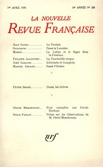 Télécharger le livre :  La Nouvelle Revue Française N° 208