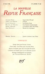 Télécharger le livre :  La Nouvelle Revue Française N° 209