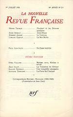 Télécharger le livre :  La Nouvelle Revue Française N° 211