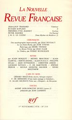 Télécharger le livre :  La Nouvelle Revue Française N° 310