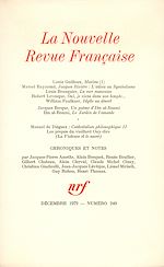 Télécharger le livre :  La Nouvelle Revue Française N° 240