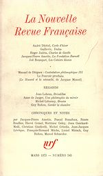 Télécharger le livre :  La Nouvelle Revue Française N° 243