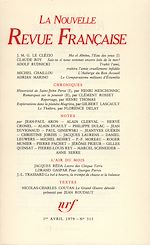 Télécharger le livre :  La Nouvelle Revue Française N° 315