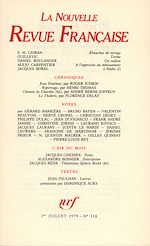 Télécharger le livre :  La Nouvelle Revue Française N° 318