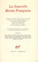 Télécharger le livre :  La Nouvelle Revue Française N° 269
