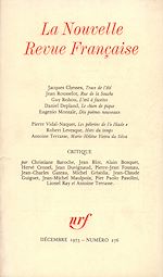 Télécharger le livre :  La Nouvelle Revue Française N° 276