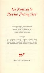 Télécharger le livre :  La Nouvelle Revue Française N° 284
