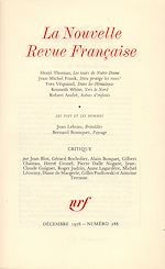 Télécharger le livre :  La Nouvelle Revue Française N° 288
