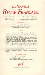 Télécharger le livre :  La Nouvelle Revue Française N° 385
