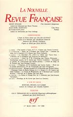 Télécharger le livre :  La Nouvelle Revue Française N° 388