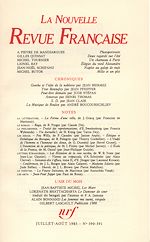 Télécharger le livre :  La Nouvelle Revue Française N° 390
