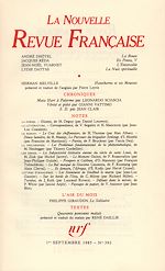 Télécharger le livre :  La Nouvelle Revue Française N° 392