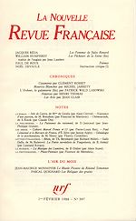 Télécharger le livre :  La Nouvelle Revue Française N° 397