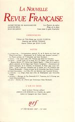 Télécharger le livre :  La Nouvelle Revue Française N° 409