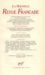 Télécharger le livre :  La Nouvelle Revue Française N° 420