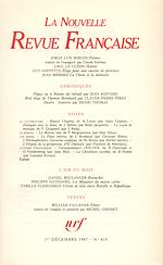 Télécharger le livre :  La Nouvelle Revue Française N° 419