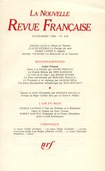 Télécharger le livre :  La Nouvelle Revue Française N° 430