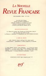 Télécharger le livre :  La Nouvelle Revue Française N° 431