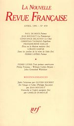 Télécharger le livre :  La Nouvelle Revue Française N° 459