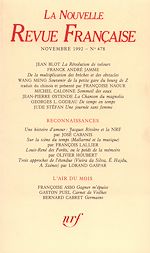 Télécharger le livre :  La Nouvelle Revue Française N° 478