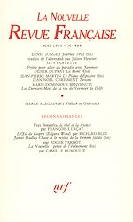 Télécharger le livre :  La Nouvelle Revue Française N° 484