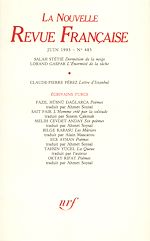 Télécharger le livre :  La Nouvelle Revue Française N° 485