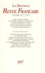 Télécharger le livre :  La Nouvelle Revue Française N° 489