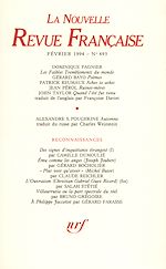 Télécharger le livre :  La Nouvelle Revue Française N° 493