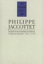 Download this eBook Écrits pour papier journal. Chroniques (1951-1970)