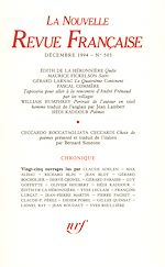 Télécharger le livre :  La Nouvelle Revue Française N° 503