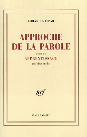 Téléchargez le livre :  Approche de la parole/apprentissage