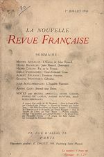 Télécharger le livre :  La Nouvelle Revue Française N' 19 (Juillet 1910)