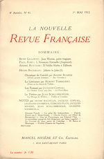 Télécharger le livre :  La Nouvelle Revue Française N' 41 (Mai 1912)