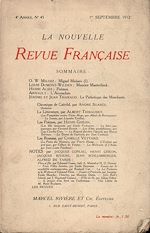 Télécharger le livre :  La Nouvelle Revue Française N' 45 (Septembre 1912)