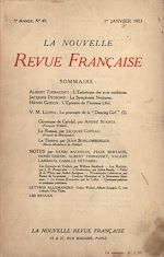 Télécharger le livre :  La Nouvelle Revue Française N' 49 (Janvier 1913)