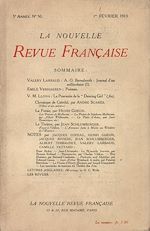 Télécharger le livre :  La Nouvelle Revue Française N' 50 (Février 1913)