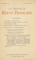 Télécharger le livre :  La Nouvelle Revue Française N' 55 (Juillet 1913)