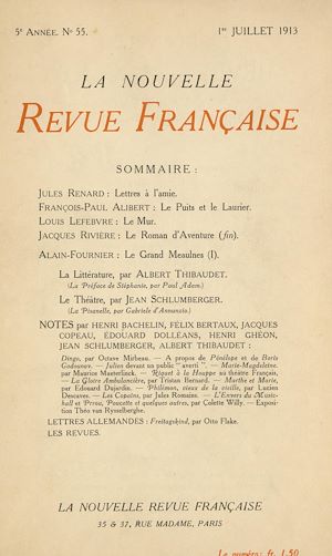 Téléchargez le livre :  La Nouvelle Revue Française N' 55 (Juillet 1913)