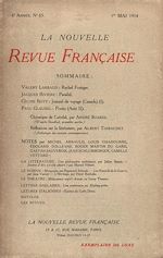Télécharger le livre :  La Nouvelle Revue Française N' 65 (Mai 1914)