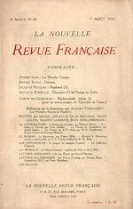 Télécharger le livre :  La Nouvelle Revue Française N' 68 (Aout 1914)