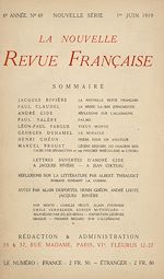 Télécharger le livre :  La Nouvelle Revue Française N' 69 (Juin 1919)