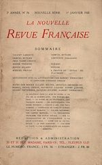 Télécharger le livre :  La Nouvelle Revue Française N' 76 (Janvier 1920)
