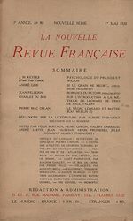 Télécharger le livre :  La Nouvelle Revue Française N' 80 (Mai 1920)