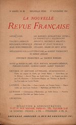 Télécharger le livre :  La Nouvelle Revue Française N' 98 (Novembre 1921)