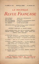 Télécharger le livre :  La Nouvelle Revue Française N° 100 (Janvier 1922)