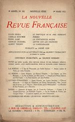 Télécharger le livre :  La Nouvelle Revue Française N' 102 (Mars 1922)