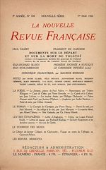 Télécharger le livre :  La Nouvelle Revue Française N' 104 (Mai 1922)